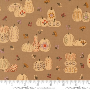 Windfall Yardage Pumpkin Patches Fall Oatmeal, Fancy That Design House, Sold in 1/2 yard increments, Moda Fabrics 45653 13