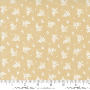 Flower Girl Yardage Blooms Small Floral Wheat, Heather Briggs My Sew Quilty Life, Sold in 1/2 yard increments, Moda Fabrics, 31734 12