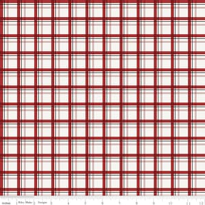 Woodsman Yardage Plaid Cream by Lori Whitlock, Sold in 1/2 yard increments, Riley Blake Designs, C13766