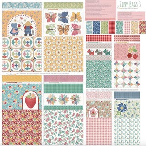 Prairie Home Decor Zippy Bags 3 Panel by Lori Holt of Bee In My Bonnet, Riley Blake Designs, HD15572