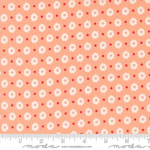 Laguna Sunrise Meterware Blütenblatt Floral Dots Cantaloupe von Sherri & Chelsi, Verkauft in 1/2 Yard Schritten, Moda Fabrics, 37683 13