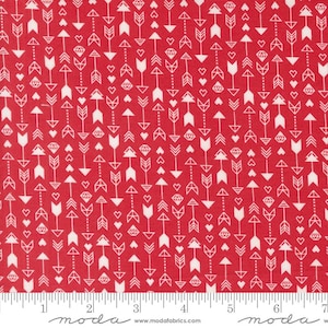 Love Blooms Yardage Arrow Stripes Rose by Lella Boutique, Sold in 1/2 yard increments, Moda Fabrics, 5222 12