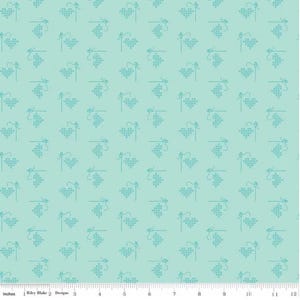 Bee Basics Yardage Heart Songbird, Lori Holt Bee In My Bonnet, Sold in 1/2 yard increments, Riley Blake Designs, C6401 Songbird