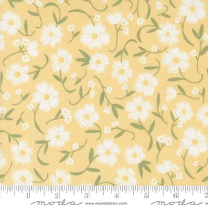 Flower Girl Yardage Flower Fields Floral Buttermilk, Heather Briggs My Sew Quilty Life, Sold in 1/2 yard increments, Moda Fabrics, 31730 14