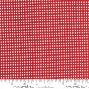 Graze Yardage Gingham Red by Sweetwater, Sold in 1/2 yard increments, Moda Fabrics, 55607 16