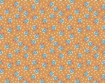 Woonplaats Holiday Yardage Starflower-cider, Lori Holt Bee In My Bonnet, verkocht in stappen van 1/2 yard, Riley Blake Designs, cider C14916