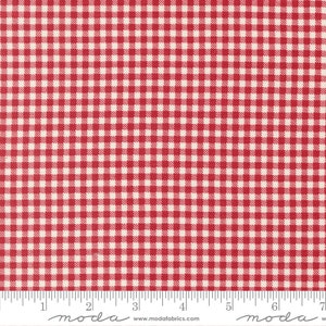 Vintage Yardage Farm Girl Gingham Check Red by Sweetwater, Sold in 1/2 yard increments, Moda Fabrics, 55658 12