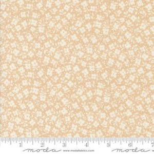Dainty Meadow Yardage Tossed Petals Floral Wheat, Heather Briggs My Sew Quilty Life, Sold in 1/2 yard increments, Moda Fabrics, 31745 12