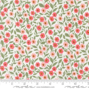 Love Blooms Yardage Cupid Small Floral Lace by Lella Boutique, Sold in 1/2 yard increments, Moda Fabrics, 5221 11