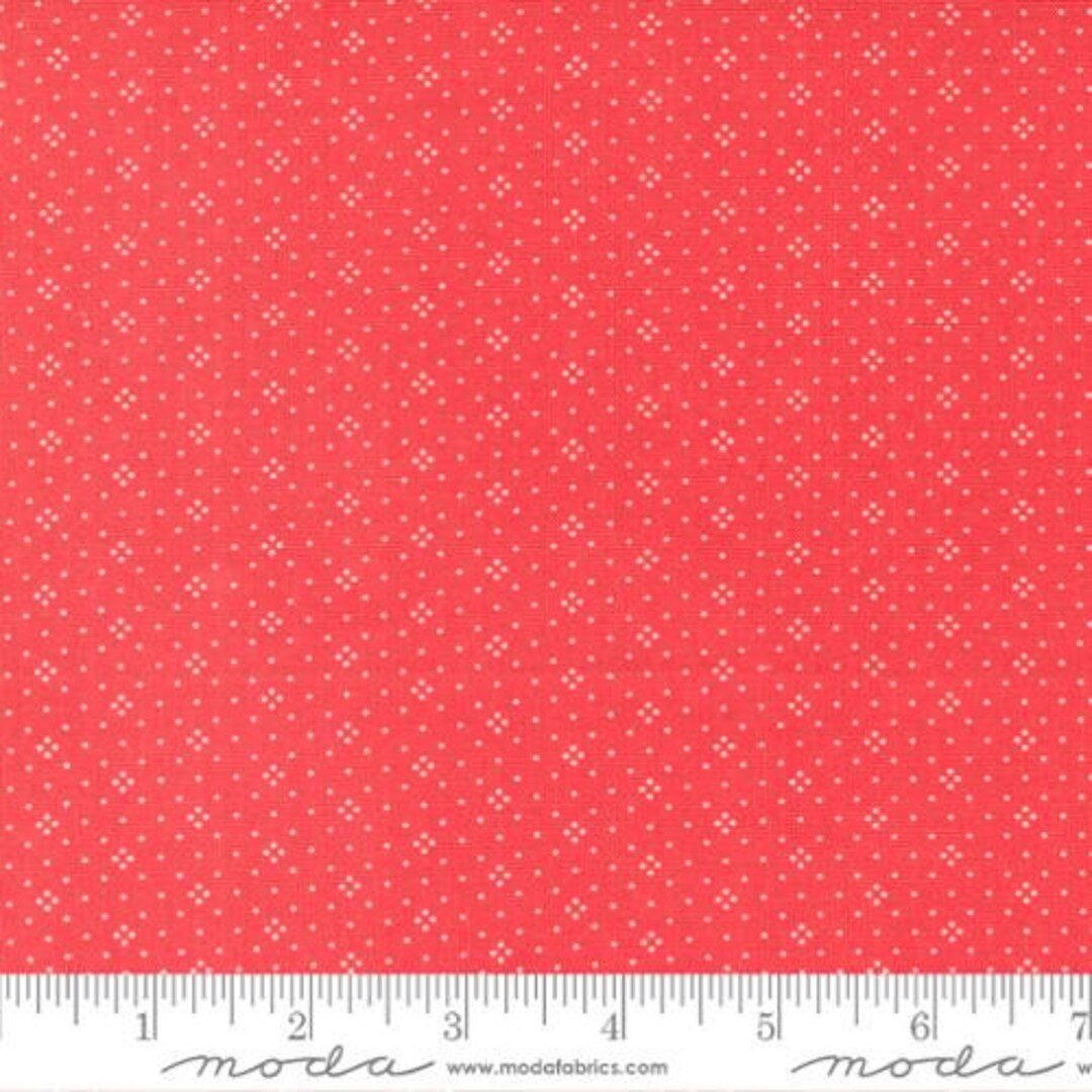 Jelly and Jam Yardage Eyelet Dot Basic Blender Strawberry by Fig Tree ...