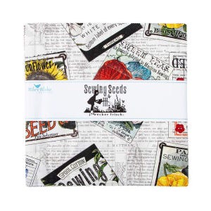 Sewing Seeds 10&quot; Stacker by J Wecker Frisch, Riley Blake Designs, Precut 10&quot; Squares, Layer Cake