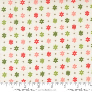 Poinsettia and Pear Yardage Daisy Dot Small Floral Cloud by Sherri & Chelsi, Sold in 1/2 yard increments, Moda Fabrics, 37713 11