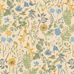 Potager Yardage Peaceful Meadow Dawn by Sharon Holland, Sold in 1/2 yard increments, Art Gallery Fabrics, PTG33403