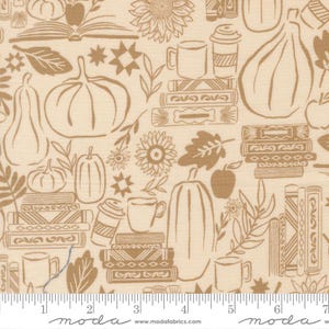Stoff „Cozy Up Fall Eggshell“ von Fancy That Design House, erhältlich in 0,5-Yard-Schritten, Moda Fabrics 45652 11