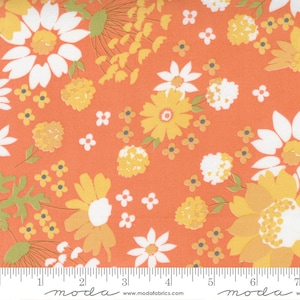 Cozy Up Yardage Main Large Floral Cinnamon、Corey Yoder、1/2ヤード単位で販売、Moda Fabrics、29120 12