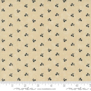 Blackbirds Nest Yardage Petite Petals Ditsy Tan, Kansas Troubles Quilters, Sold in 1/2 yard increments, Moda Fabrics, 9755 11