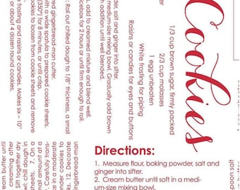 Cozy Christmas Yardage Recipe White , Lori Holt, Sold in 1/2 yard increments, Riley Blake Designs, C5361 White