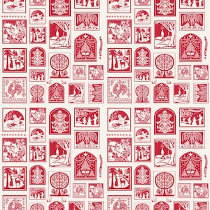 Cartes de Noël Buon Natale Yardage, Flocon de neige, Grenade, Fig Tree & Co., Tissus Moda, vendues par incréments de 1/2 mètre, 35408 24