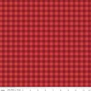Red White & True Yardage Plaid Red, Dani Mogstad, Sold in 1/2 yard increments, Riley Blake Designs, C13186 Red