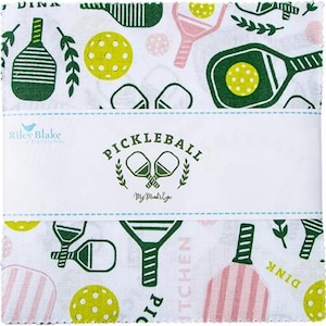 Empilhador de Pickleball de 5&quot; da My Mind&#39;s Eye, Riley Blake Designs, Quadrados Pré-Cortados de 5&quot;, Pacote de Enfeites