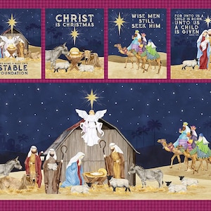 Come Let Us Adore Him Panel by Tara Reed, Riley Blake Designs
