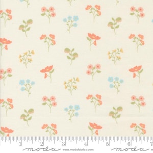 Dainty Meadow Yardage Wildflowers Floral Porcelain, Heather Briggs My Sew Quilty Life, Sold in 1/2 yard increments, Moda Fabrics, 31741 11