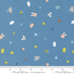 Consegnato con amore Yardage Littles Baby Blender blu, carta e stoffa, venduto in incrementi di 1/2 iarda, Moda Fabrics, 25133 16