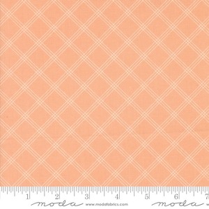 Flower Girl Yardage Woven Check/Plaid Peachy, Heather Briggs My Sew Quilty Life, Sold in 1/2 yard increments, Moda Fabrics, 31733 19