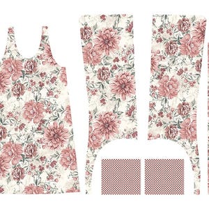 A Walk on the Prairie Pinafore Apron Project Panel by Melissa Gilbert Modern Prairie, Riley Blake Designs, HD15240 Cream