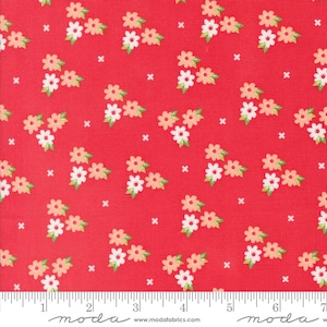 Laguna Sunrise Meterage Morning Glory Florals Geranium von Sherri & Chelsi, Verkauft in 1/2 Yard Schritten, Moda Fabrics, 37682 16