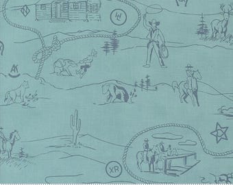 Yardaje Saddle Ranch Westward Landscape Pond, vendido en incrementos de 1/2 yarda, Moda Fabrics, 33795 17