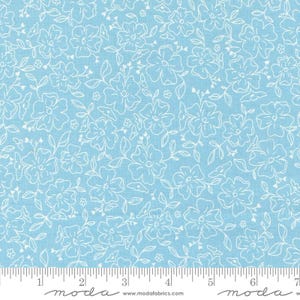 Dainty Meadow Yardage Dainty Doodles Floral Sky, Heather Briggs My Sew Quilty Life, Sold in 1/2 yard increments, Moda Fabrics, 31743 22