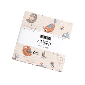 Chirp Charm Pack by Elena Amo, Moda Fabrics, Precut 5&quot; Squares