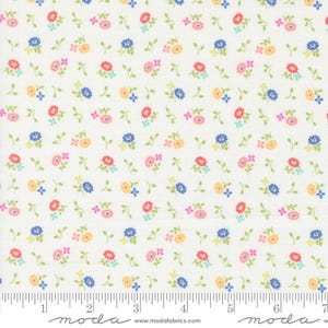 Cali & Co Yardage Cameo Ditsy Floral Cloud Multi, Corey Yoder, Sold in 1/2 yard increments, Moda Fabrics, 29195 25