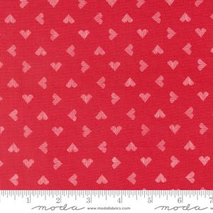 Love Blooms Yardage Sweetheart Valentine Hearts Rose by Lella Boutique, Sold in 1/2 yard increments, Moda Fabrics, 5223 12