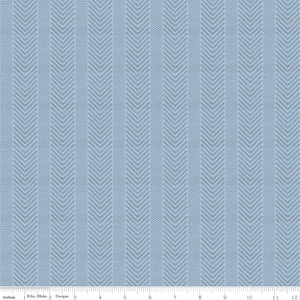 Wake at the Lake Yardage Herringbone Sky by Tara Reed, Sold in 1/2 yard increments, Riley Blake Designs, C14893 Sky