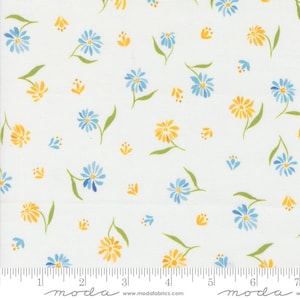 Sunshine & Blue Skies Yardage Ditsy Daisy Florals Cloud by Create Joy Project, Sold in 1/2 yard increments, Moda Fabrics, 39826 11