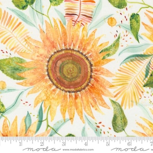 Floribunda Yardage Sunflower Power Floral Cloud by Create Joy Project, Sold in 1/2 yard increments, Moda Fabrics, 39802 11