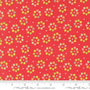 Raspberry Summer Yardage Rosy Small Floral Raspberry by Sherri & Chelsi, Sold in 1/2 yard increments, Moda Fabrics, 37695 13