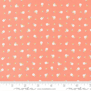 Peachy Keen Yardage Pixie Ditsy Floral Coral, Corey Yoder, Sold in 1/2 yard increments, Moda Fabrics, 29175 19