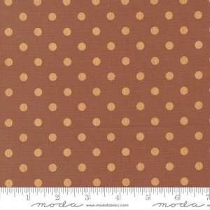 Pot de fleur métrage Garden Dot Clay par Lella Boutique, Vendu par incréments de 1/2 mètre, Moda Fabrics, 5163 15