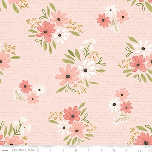 Between The Pages ヤード メイン フローラル バレリーナ、Cotton & Joy の Fran Gulick、1/2 ヤード単位で販売、Riley Blake Designs C15370