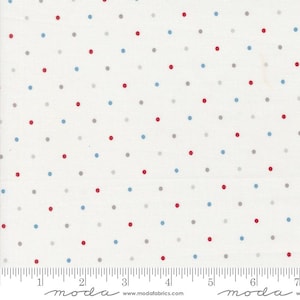 Magic Dot Yardage Blender Dots Americana di Lella Boutique, venduto in incrementi di 1/2 iarda, Moda Fabrics, 5230 37