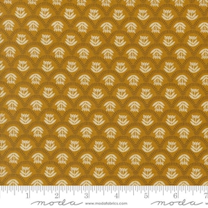Folk & Lore Yardage Scallop Story Blenders Caramel, Fancy That Design House, Sold in 1/2 yard increments, Moda Fabrics, 45605 19