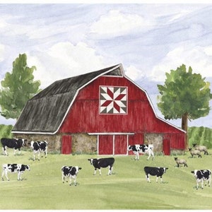 Spring Barn Quilts Barn Panel 2021 by Tara Reed, Riley Blake Designs