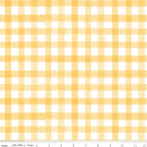 May include: A yellow and white gingham fabric with a textured, hand-drawn look. The fabric is perfect for quilting, sewing, and crafting.