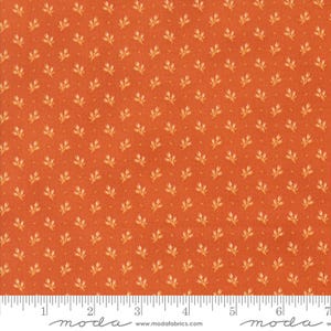 Pumpkin Spice Gatherings Yardage Leaf Blender Trumpet Vine, Primitive Gatherings, Sold in 1/2 yard increments, Moda Fabrics, 49292 18