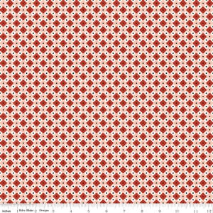 Christmas Is In Town Yardage Geo Red, Sandy Gervais, Sold in 1/2 yard increments, Riley Blake Designs, C14748 Red
