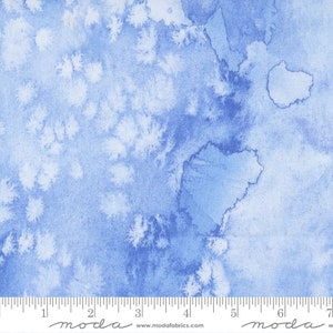 Eufloria Yardage Watercolor Sky Blue by Create Joy Project, Sold in 1/2 yard increments, Moda Fabrics, 8433 65