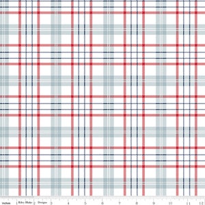 American Beauty Yardage Plaid Storm, Dani Mogstad, Sold in 1/2 yard increments, Riley Blake Designs, C14443 Storm